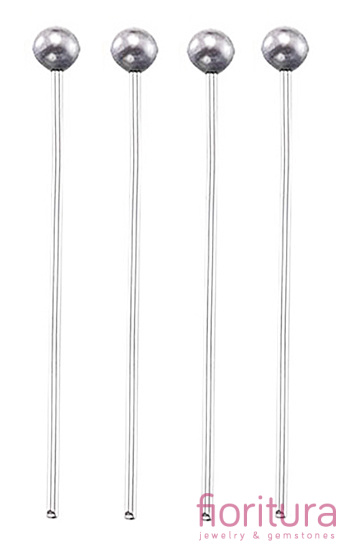 SZPILKI MONTAŻOWE Z KULKĄ 20MM POSREBRZANE