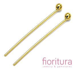 SZPILKI MONTAŻOWE Z KULKĄ 25MM KOLOR ZŁOTY