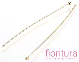 SZPILKI MONTAŻOWE Z KULKĄ 40MM KOLOR ZŁOTY