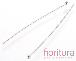 SZPILKI MONTAŻOWE Z KULKĄ 40MM KOLOR STARE SREBRO