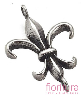 ŁĄCZNIK LILIJKA 28x18x3MM KOLOR STARE SREBRO