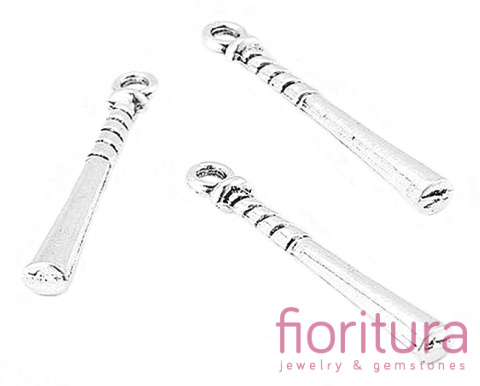 ZAWIESZKA PRZESTRZENNA 3D KIJ DO BASEBALLA 35x5x4MM KOLOR STARE SREBRO