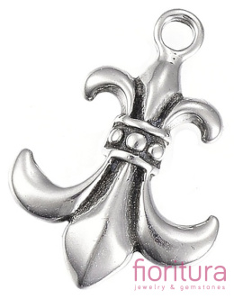 ZAWIESZKA LILIJKA 20x15x4MM KOLOR STARE SREBRO