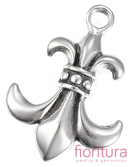 ZAWIESZKA LILIJKA 20x15x4MM KOLOR STARE SREBRO