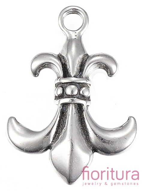 ZAWIESZKA LILIJKA 20x15x4MM KOLOR STARE SREBRO