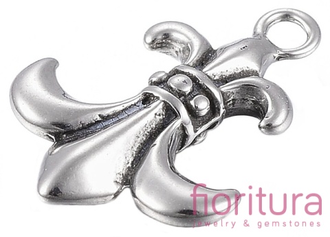 ZAWIESZKA LILIJKA 20x15x4MM KOLOR STARE SREBRO