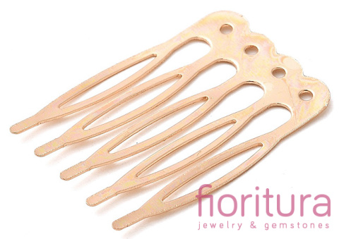 BAZA GRZEBIENIA DO WŁOSÓW 40x27x0,8MM KOLOR JASNE ZŁOTO