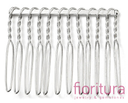 BAZA GRZEBIENIA DO WŁOSÓW 43-46x36-37x4,5MM KOLOR STARE SREBRO