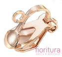 BAZA KLIPSÓW Z OCZKIEM DO PODWIESZANIA 12x6x10MM KOLOR ROSE GOLD