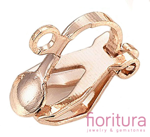 BAZA KLIPSÓW Z OCZKIEM DO PODWIESZANIA 12x6x10MM KOLOR ROSE GOLD
