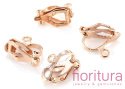 BAZA KLIPSÓW Z OCZKIEM DO PODWIESZANIA 12x6x10MM KOLOR ROSE GOLD
