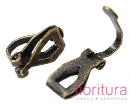 BAZA KLIPSÓW 13x6x8MM KOLOR STARE ZŁOTO