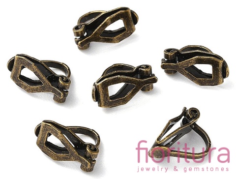 BAZA KLIPSÓW 13x6x8MM KOLOR STARE ZŁOTO