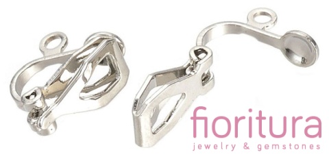 BAZA KLIPSÓW Z OCZKIEM DO PODWIESZANIA 13x6x10MM KOLOR STARE SREBRO