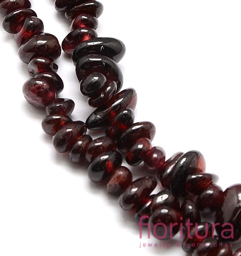 KAMIEŃ NATURALNY GRANAT SIECZKA 5-12MM SZNUR