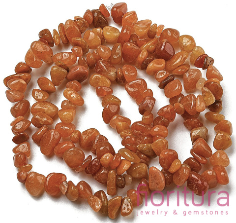 KAMIEŃ NATURALNY JADEIT TOPAZOWY SIECZKA 5-12MM SZNUR