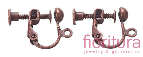 KLIPSY PRZYKRĘCANE Z OCZKIEM DO PODWIESZANIA 17x13x4MMM KOLOR MIEDZIANY