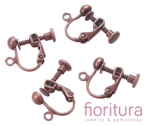 KLIPSY PRZYKRĘCANE Z OCZKIEM DO PODWIESZANIA 17x13x4MMM KOLOR MIEDZIANY