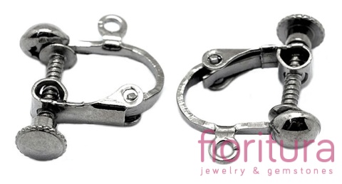 KLIPSY PRZYKRĘCANE Z OCZKIEM DO PODWIESZANIA 18x14x4MMM KOLOR CZARNY