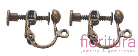 KLIPSY PRZYKRĘCANE Z OCZKIEM DO PODWIESZANIA 17x13x4MMM KOLOR STARE ZŁOTO