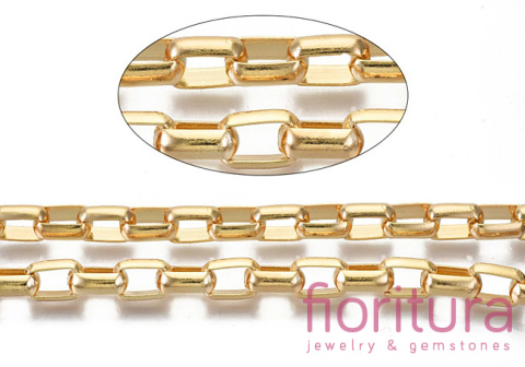 ŁAŃCUSZEK SPLOT WENECKI 11,7x7,5MM KOLOR JASNY ZŁOTY