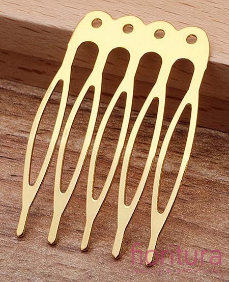 BAZA GRZEBIENIA DO WŁOSÓW 40x27x0,8MM KOLOR ZŁOTY