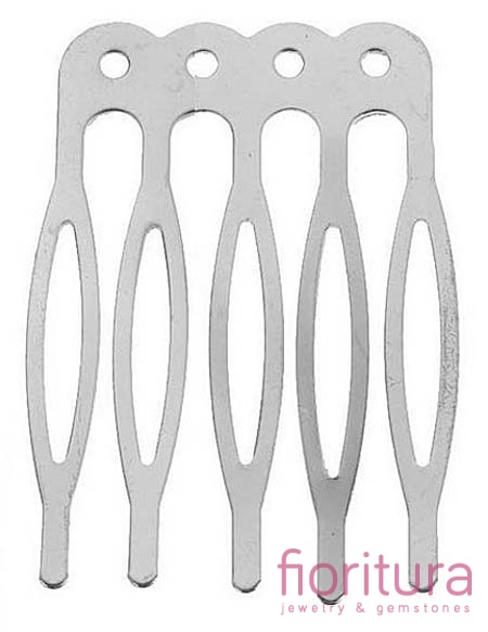 BAZA GRZEBIENIA DO WŁOSÓW 40x27x0,8MM KOLOR STARE SREBRO