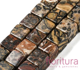 KAMIEŃ NATURALNY JASPIS LEOPARDZI KOSTKA NIEREGULARNA 6-6,5x6-5,5x6-6,5MM