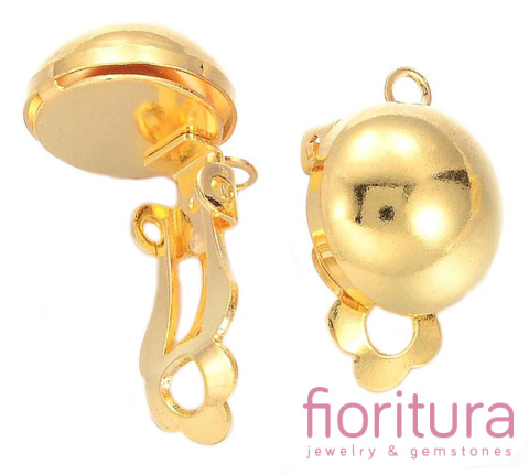 KLIPSY Z OCZKIEM DO PODWIESZANIA 19X12MM KOLOR ZŁOTY