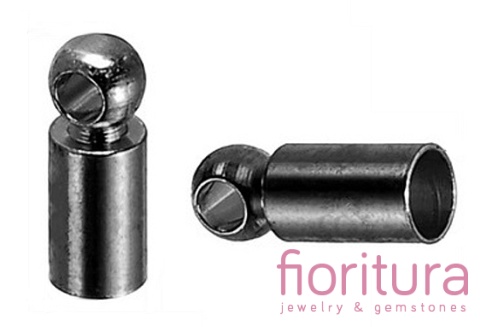 KOŃCÓWKA DO WKLEJANIA 2MM KOLOR CZARNY