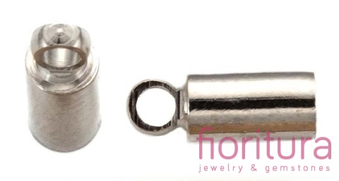 KOŃCÓWKA DO WKLEJANIA 3MM KOLOR STARE SREBRO