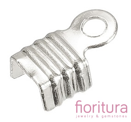 KOŃCÓWKA DO ZACISKANIA 4MM KOLOR SREBRNY