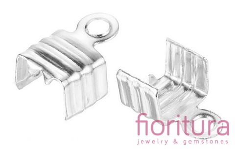 KOŃCÓWKA DO ZACISKANIA 4MM KOLOR SREBRNY