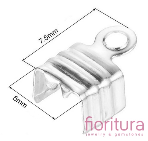 KOŃCÓWKA DO ZACISKANIA 4MM KOLOR SREBRNY