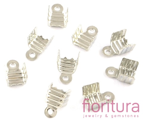 KOŃCÓWKA DO ZACISKANIA 4MM KOLOR SREBRNY