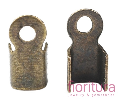 KOŃCÓWKA DO ZACISKANIA 3MM KOLOR STARE ZŁOTO