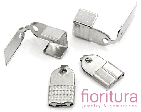 KOŃCÓWKA DO ZACISKANIA 4MM KOLOR STARE SREBRO