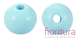 KORALIKI DREWNIANE KULA 8MM KOLOR LIGHT SKY BLUE