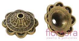 NAKŁADKA KWIAT 14X5MM KOLOR STARE ZŁOTO