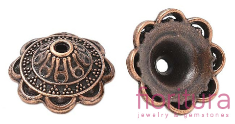 NAKŁADKA KWIAT 14X5MM KOLOR MIEDZIANY