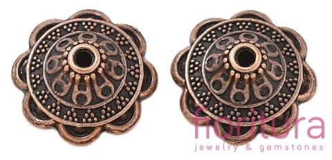 NAKŁADKA KWIAT 14X5MM KOLOR MIEDZIANY