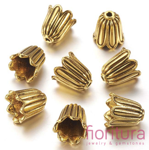 NAKŁADKA KWIAT STOŻEK 10x10MM MMV KOLOR ZŁOTY