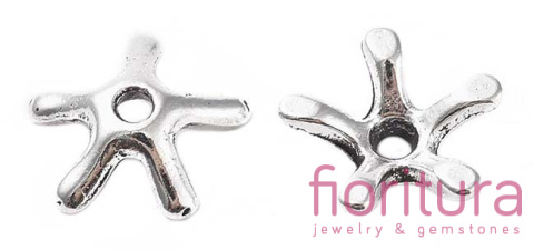 NAKŁADKA OZDOBNA KWIAT 8,5MM KOLOR STARE SREBRO