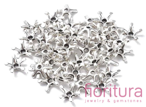 NAKŁADKA OZDOBNA KWIAT 8,5MM KOLOR STARE SREBRO