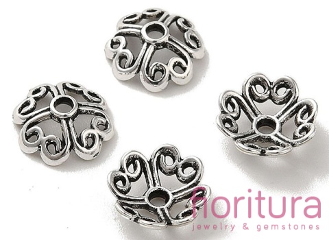 NAKŁADKA OZDOBNA 8x3MM KOLOR STARE SREBRO