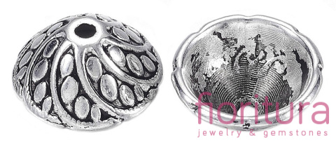 NAKŁADKA STOŻEK 11x5MM KOLOR STARE SREBRO