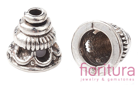 NAKŁADKA STOŻEK 7,5x7,5MM KOLOR STARE SREBRO