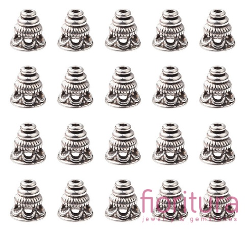 NAKŁADKA STOŻEK 7,5x7,5MM KOLOR STARE SREBRO