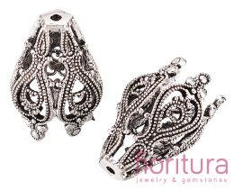 NAKŁADKA STOŻEK 20x15MM KOLOR STARE SREBRO