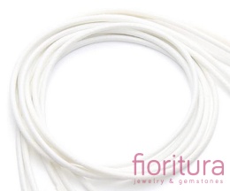 RZEMIEŃ OKRĄGŁY SKÓRA NATURALNA 2MM KOLOR BIAŁY